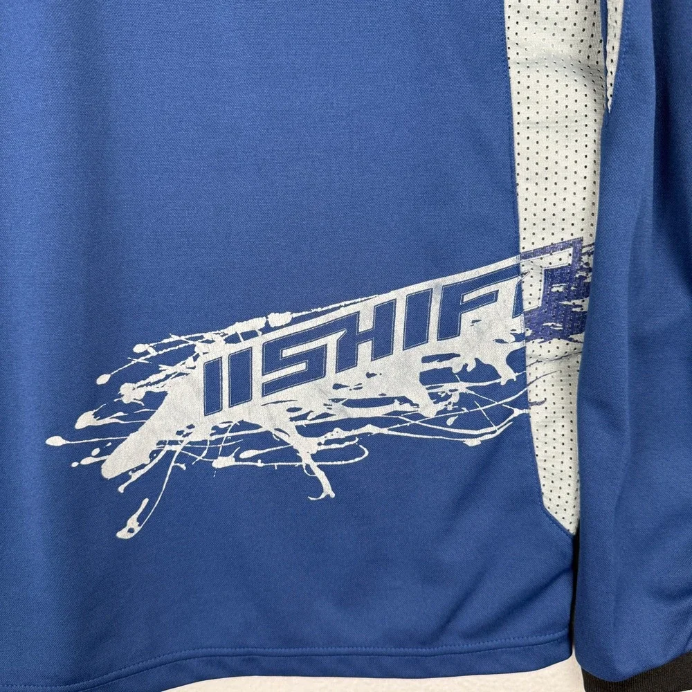 Vtg Y2K Shift Racing Jersey Mens XL Blue Recon Motocross Long Sleeve V-Neck